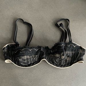 🤍🖤 NWOT Chantelle 32A balconnet bra